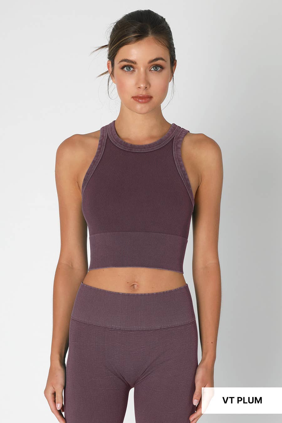 Vintage Ribbed High Neck Top