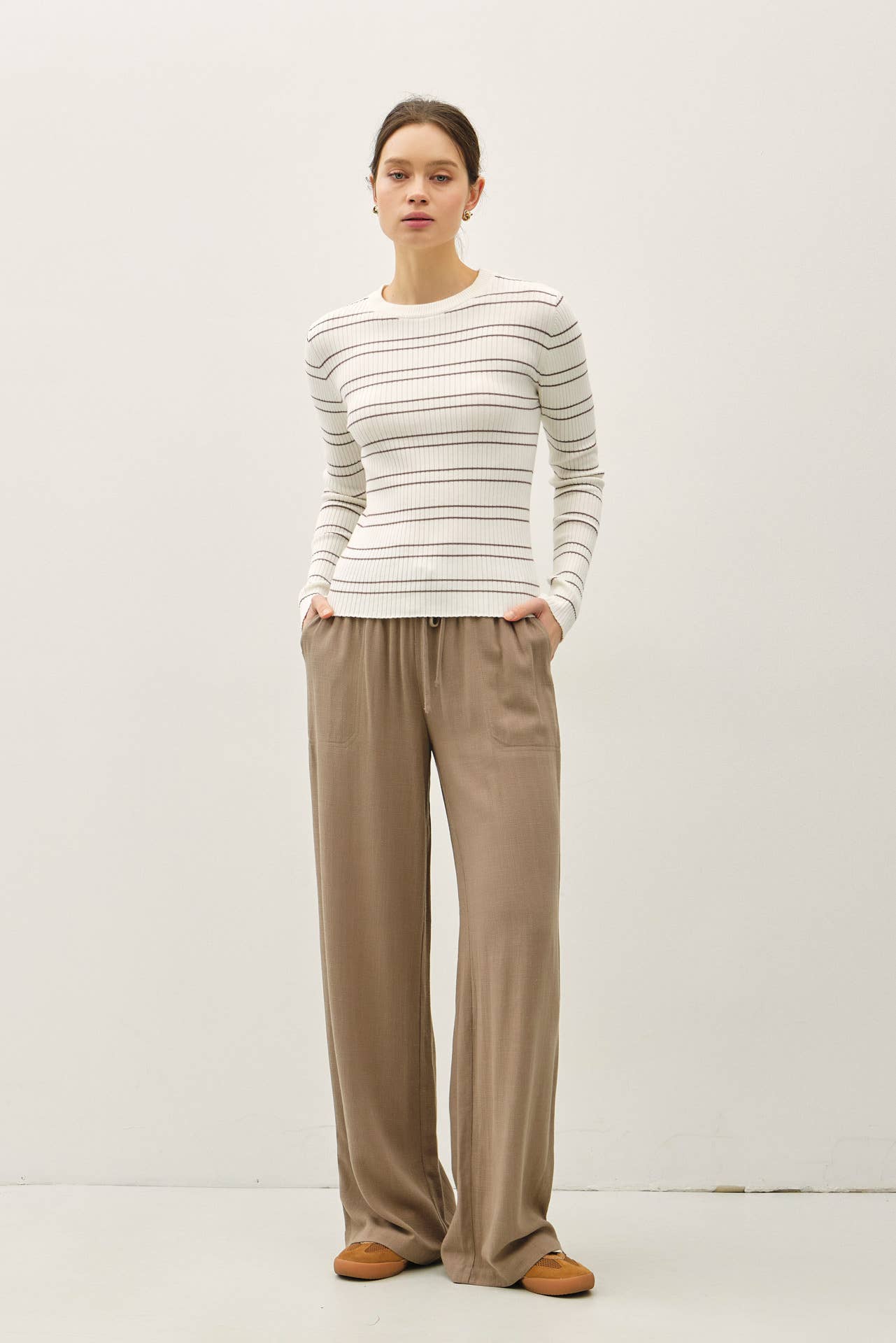 Basic Babe Striped Sweater Top