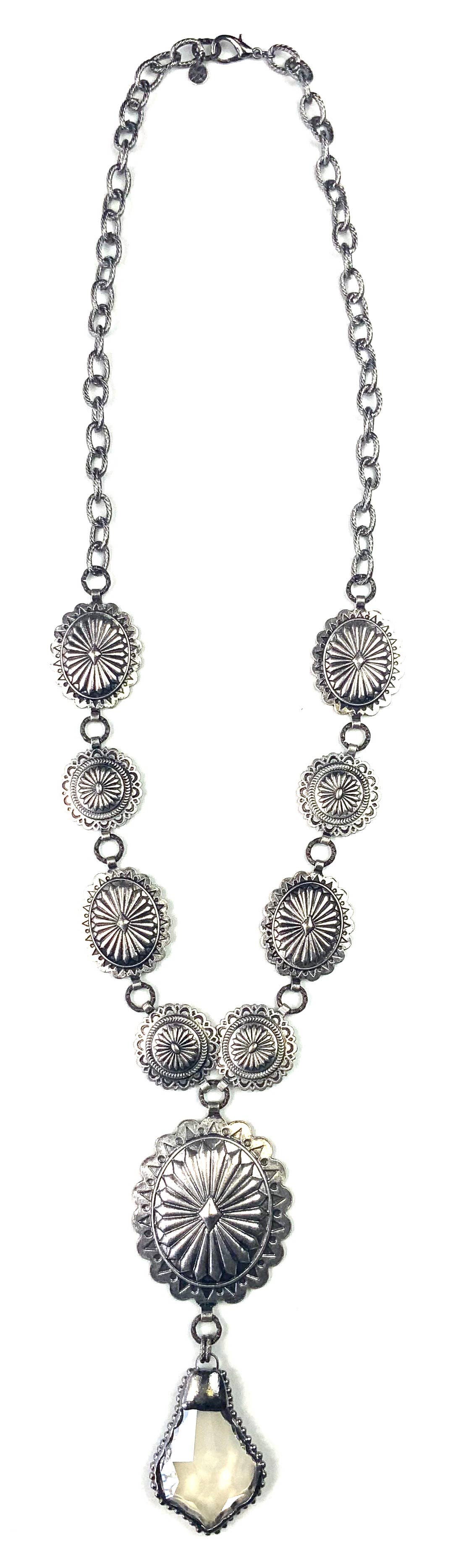 NK-Mixed Glass Pendant Necklace