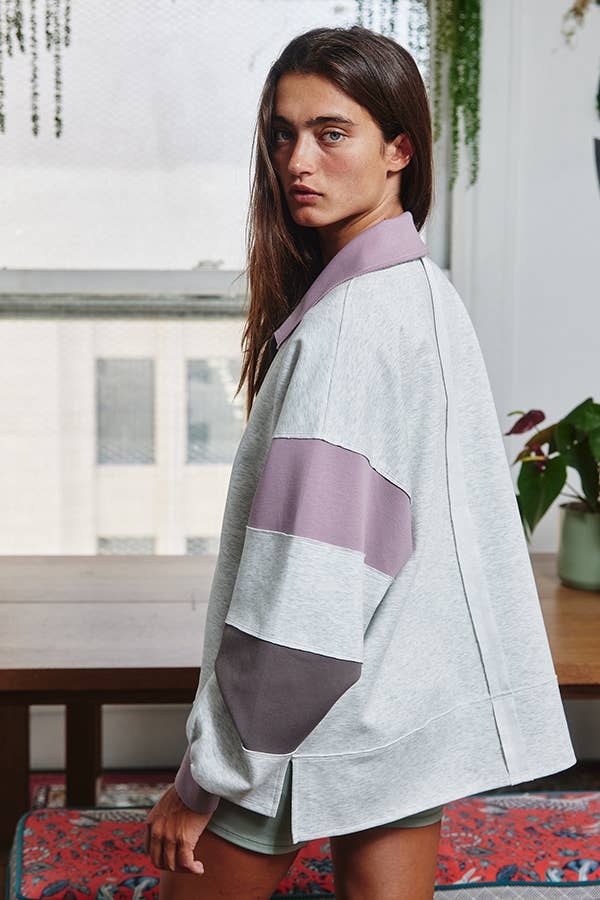 Oversized Colorblock Top