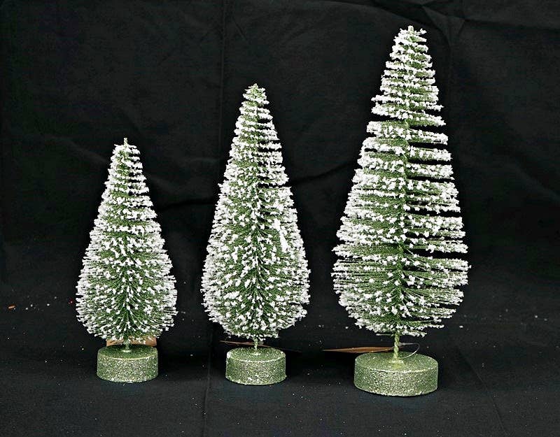 11211- 4in Snowy Brush Pine Ball-GR-