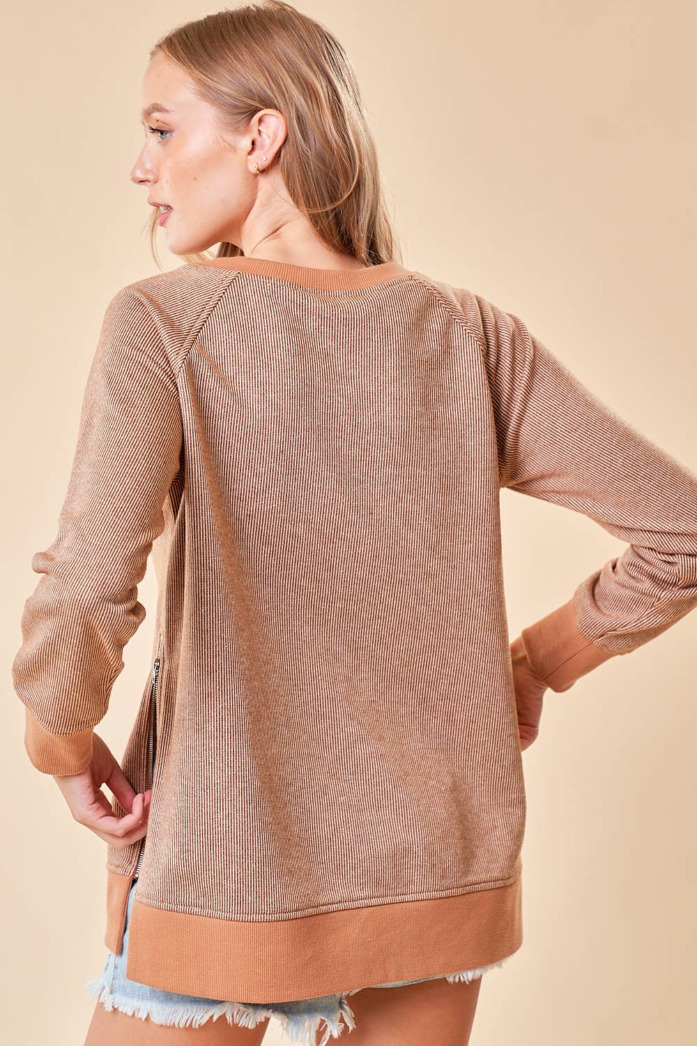 Side by Side Zip Pullover