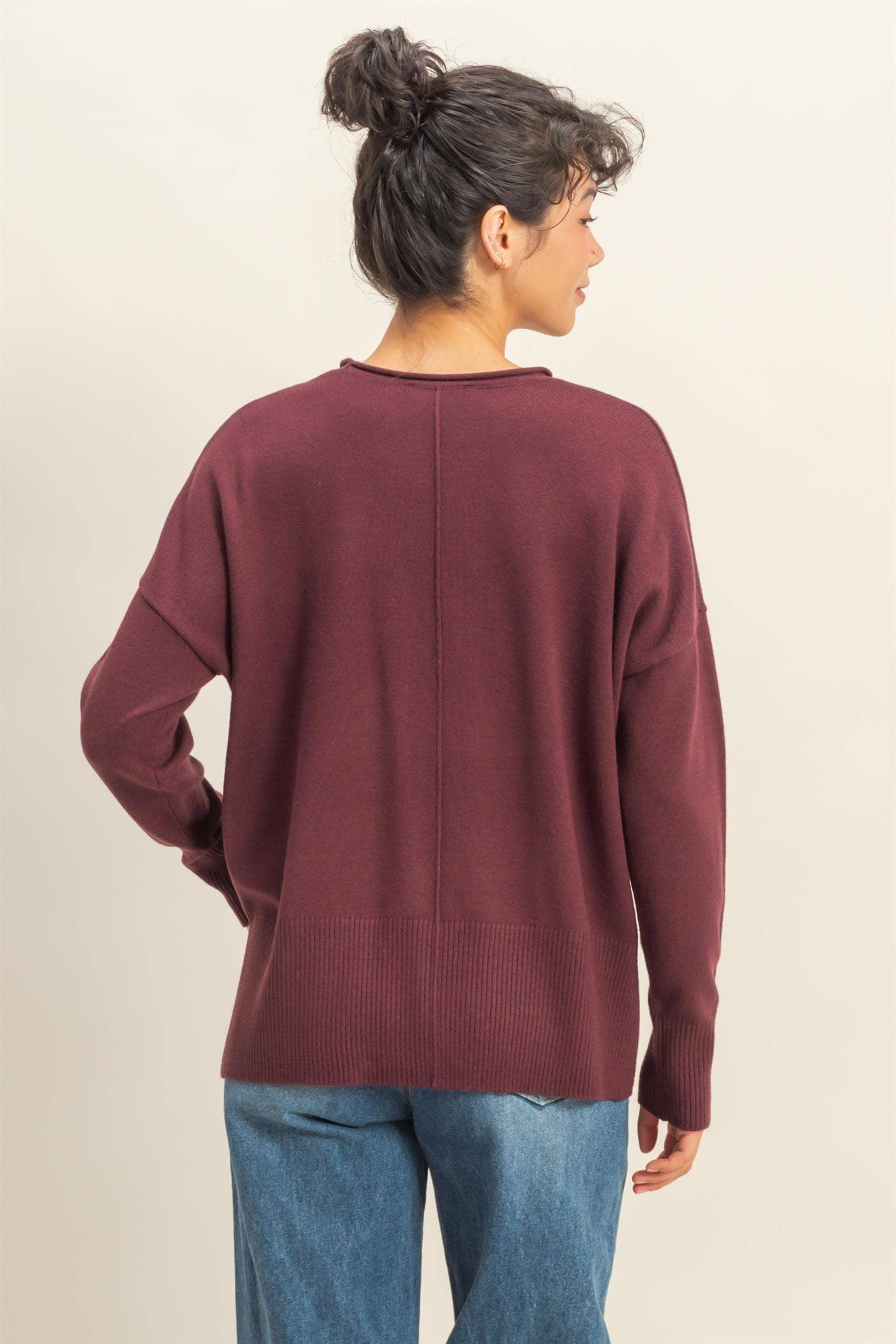Winter Vibes Center Seam Sweater
