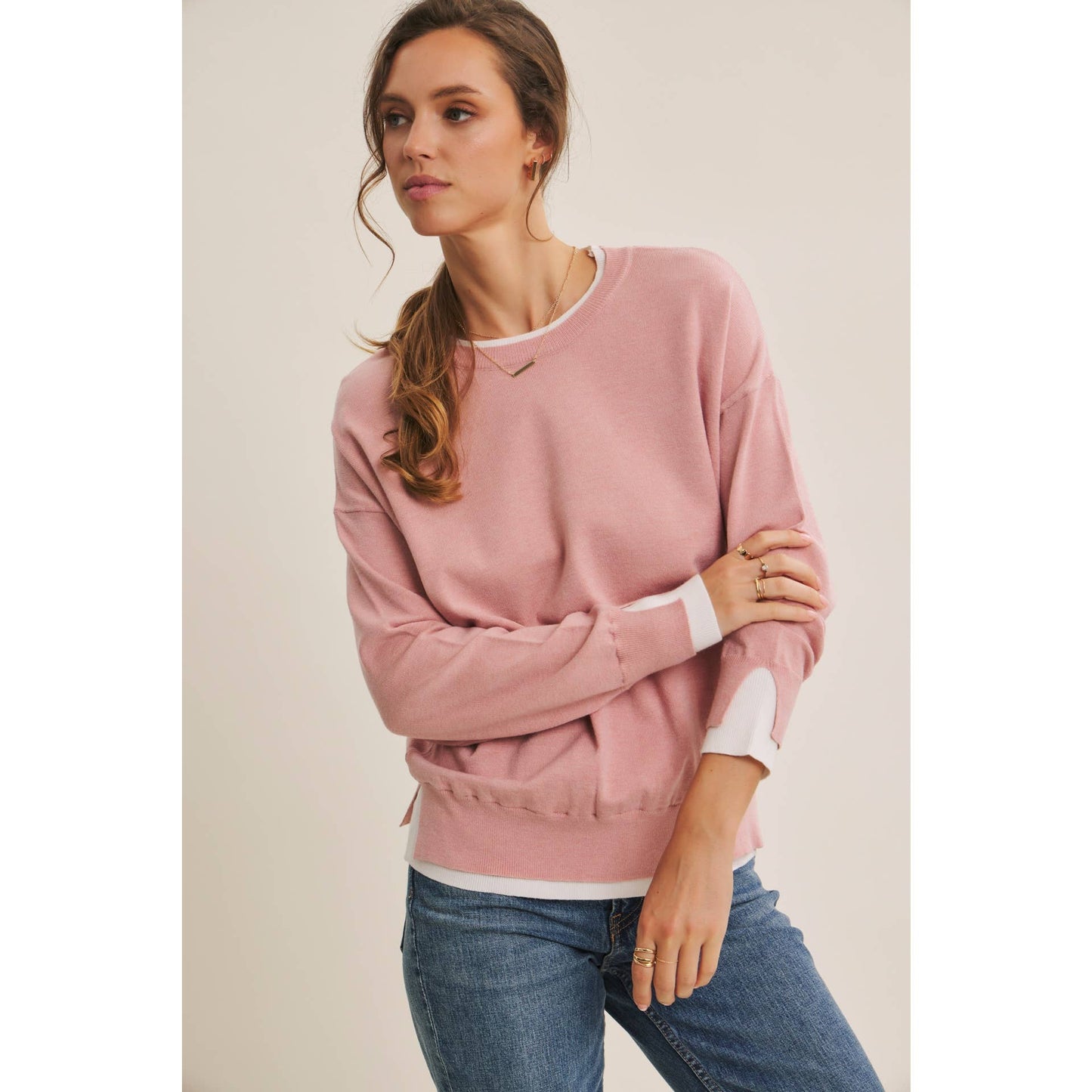 Seeing Double Dusty Sweater