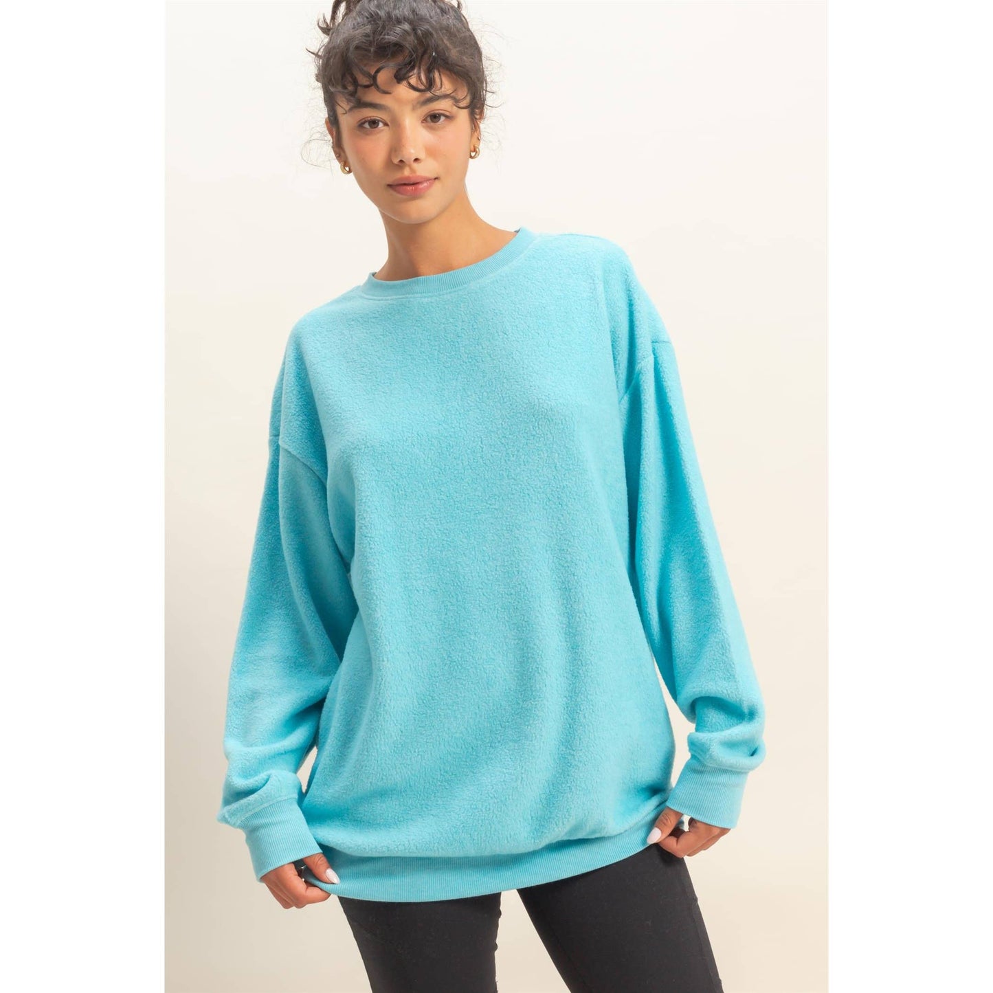 Oversized Crewneck Casual Sweatshirt