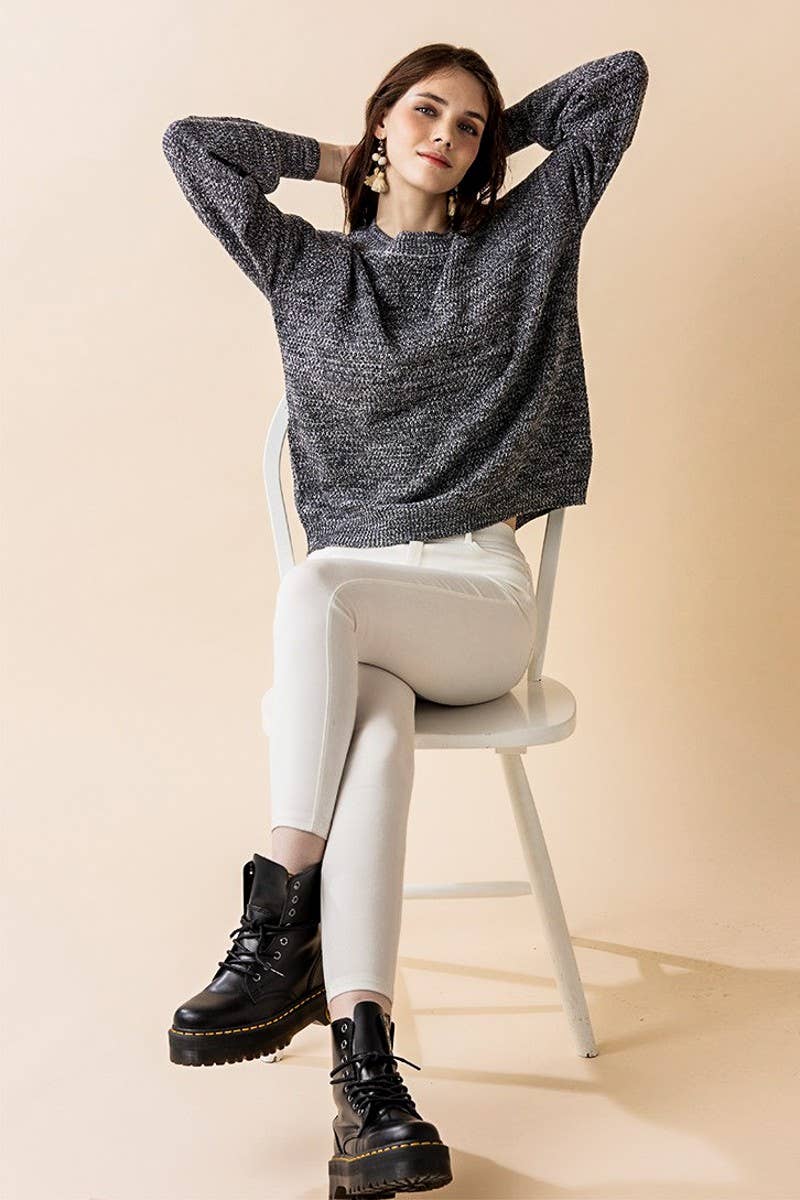 Falling for you Balloon Sleeve Sweater