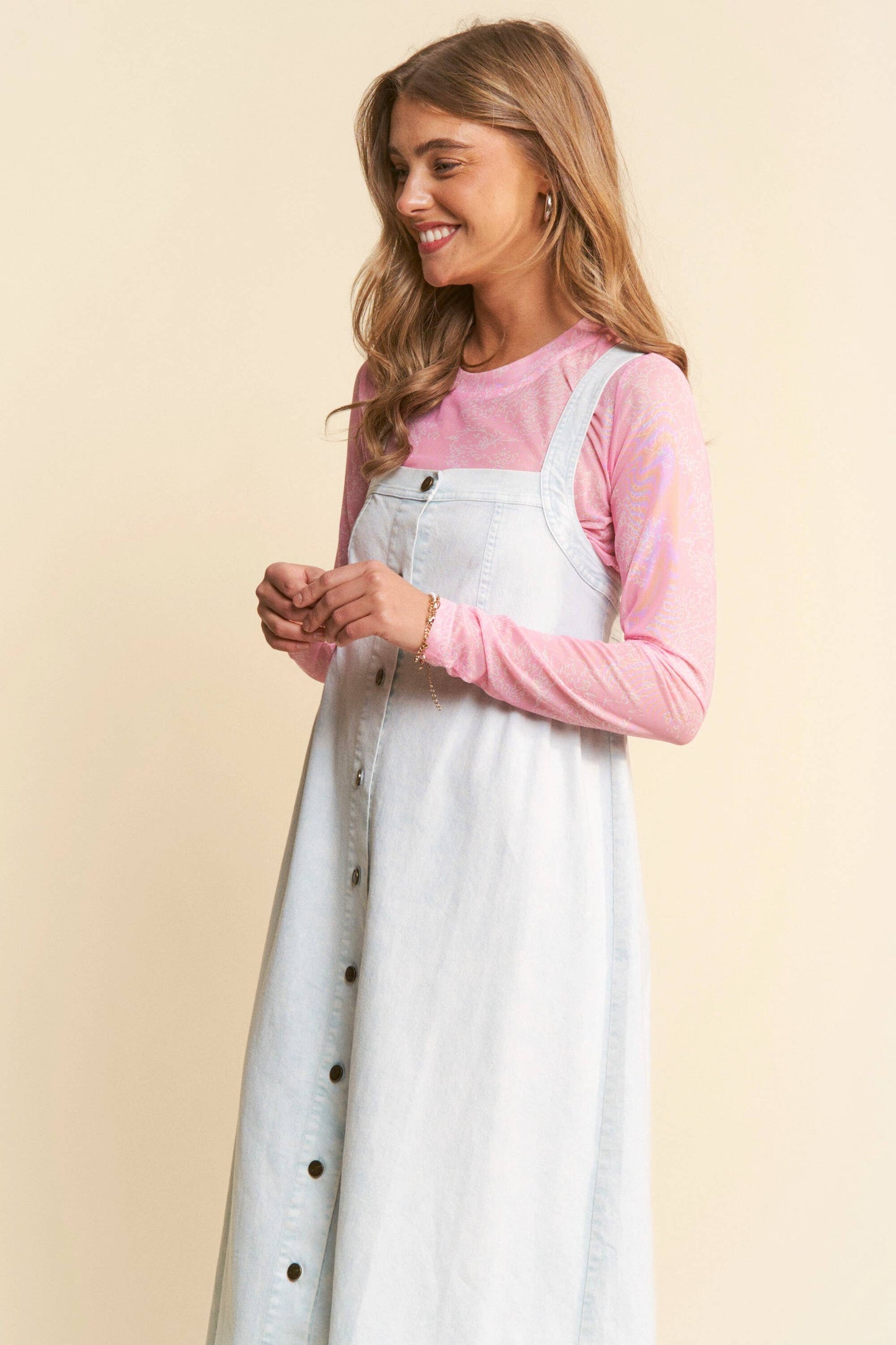Floral Festival Denim Dress