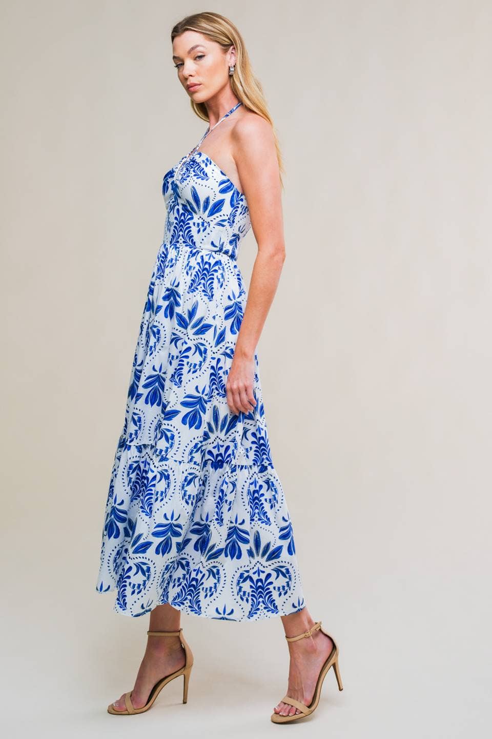 Flirty in Fiji Halter Dress