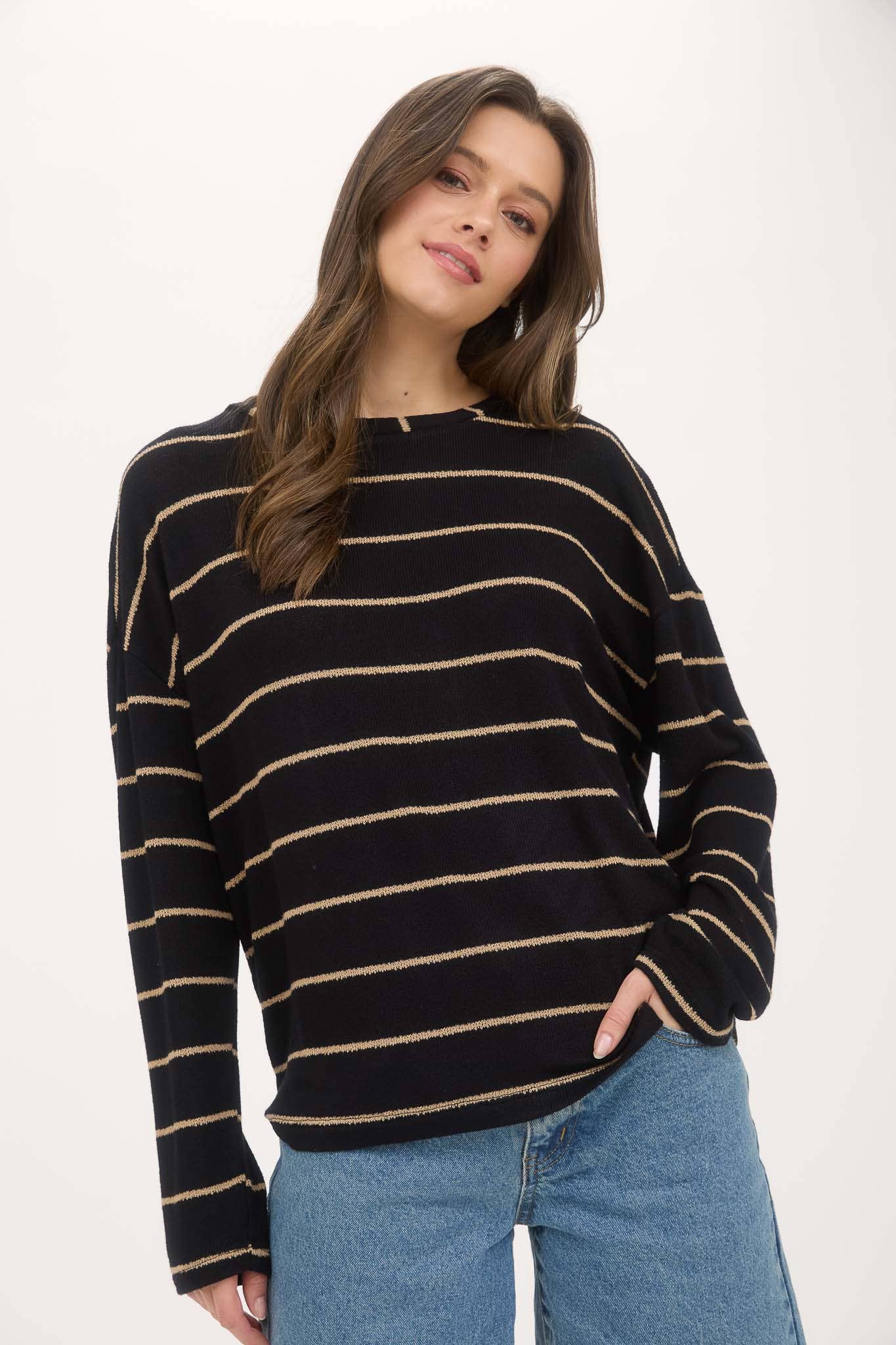 This & That Striped Pullover Top