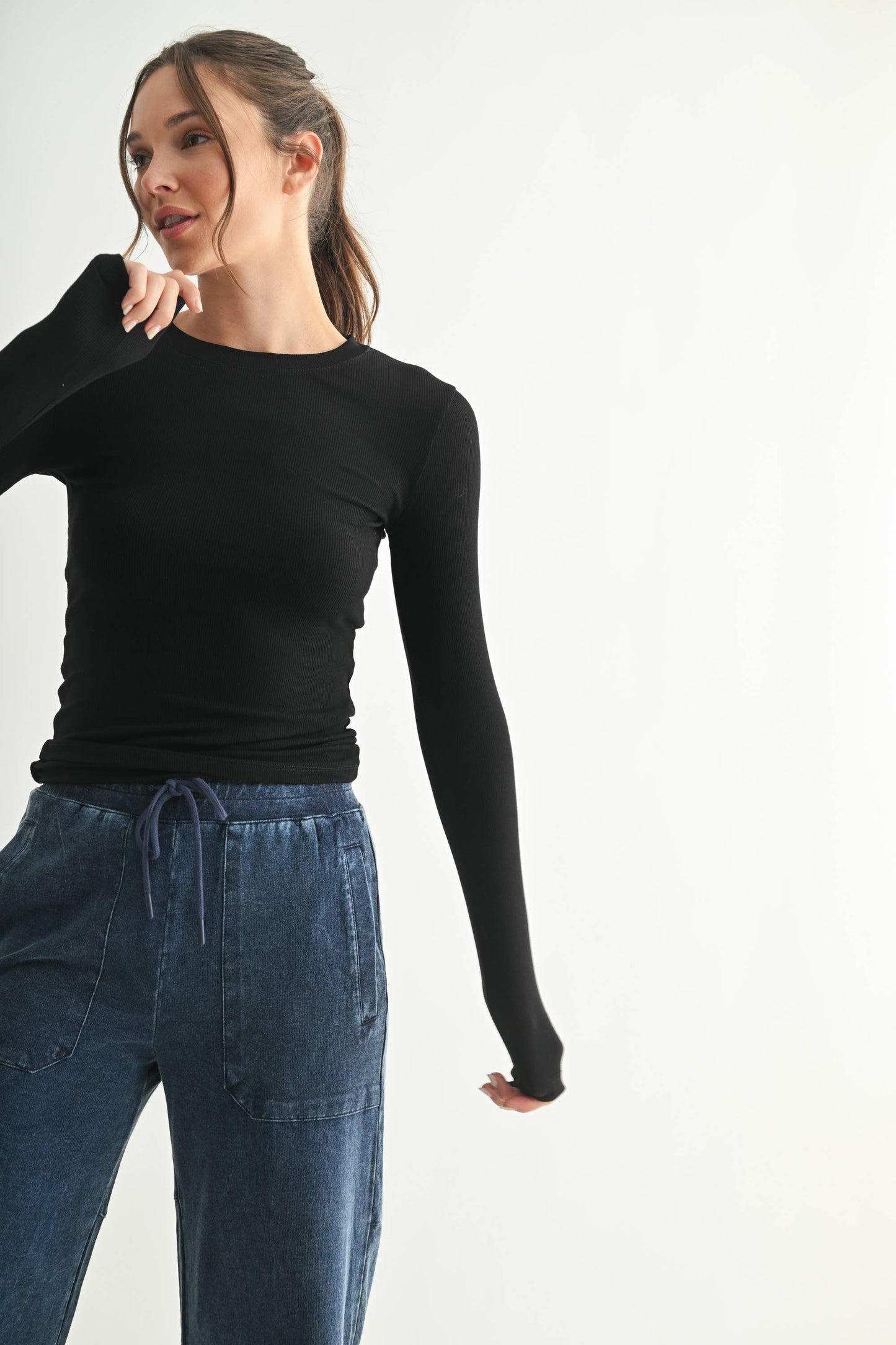 Basic Babe Fall Ribbed Top