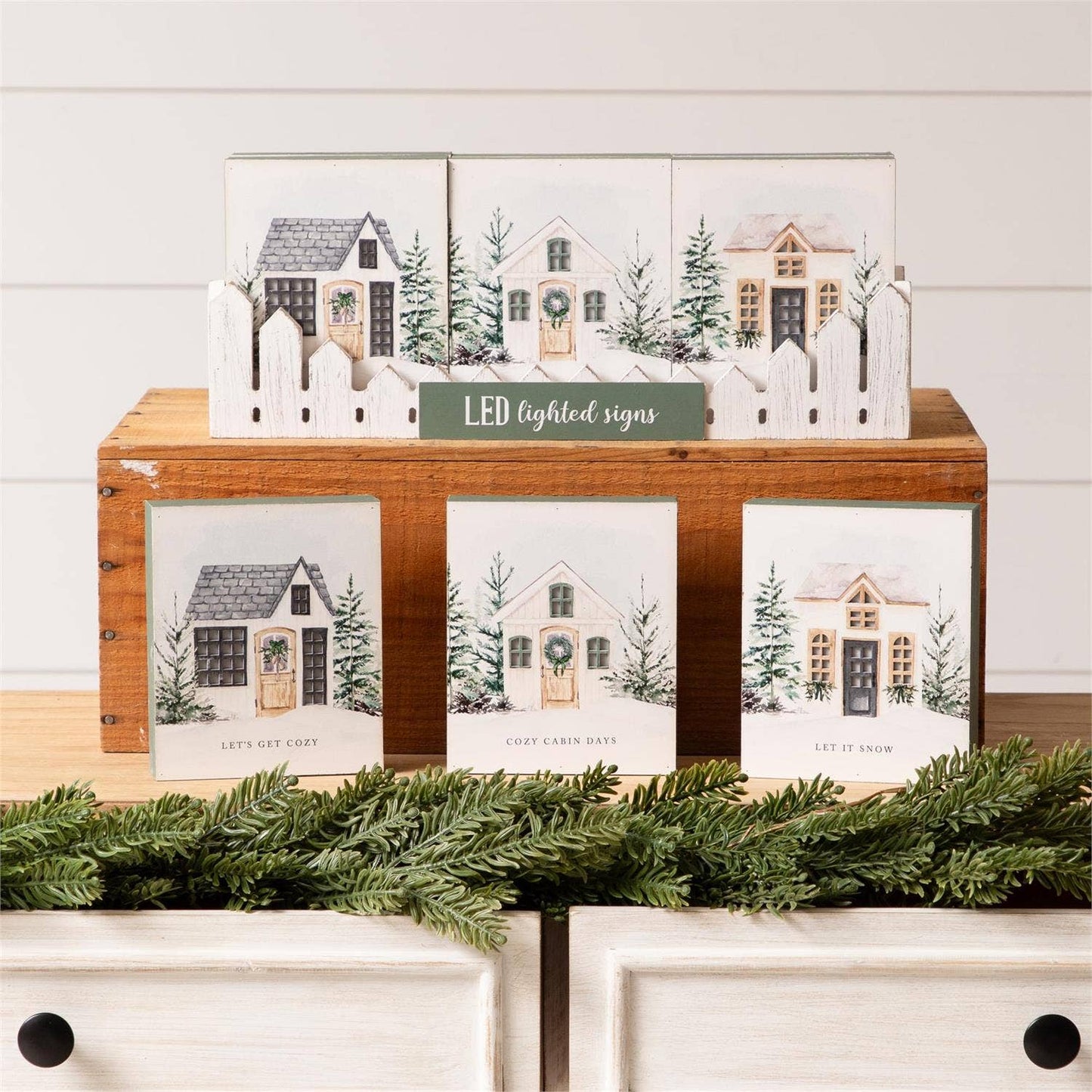 Winter Cozy Block Signs
