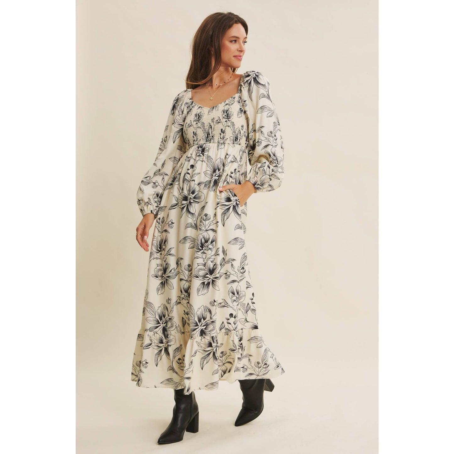 Smocked Dreams Floral Dress