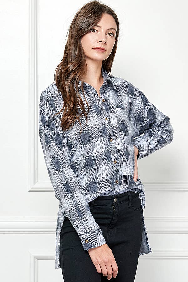 Plaid Vibes Knit Shirt