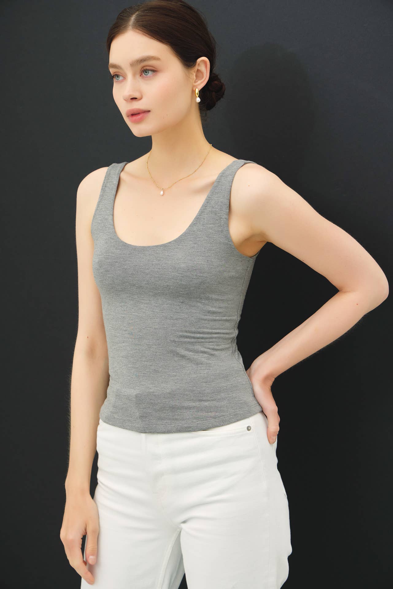 Scoop Neck Double Lined Tank
