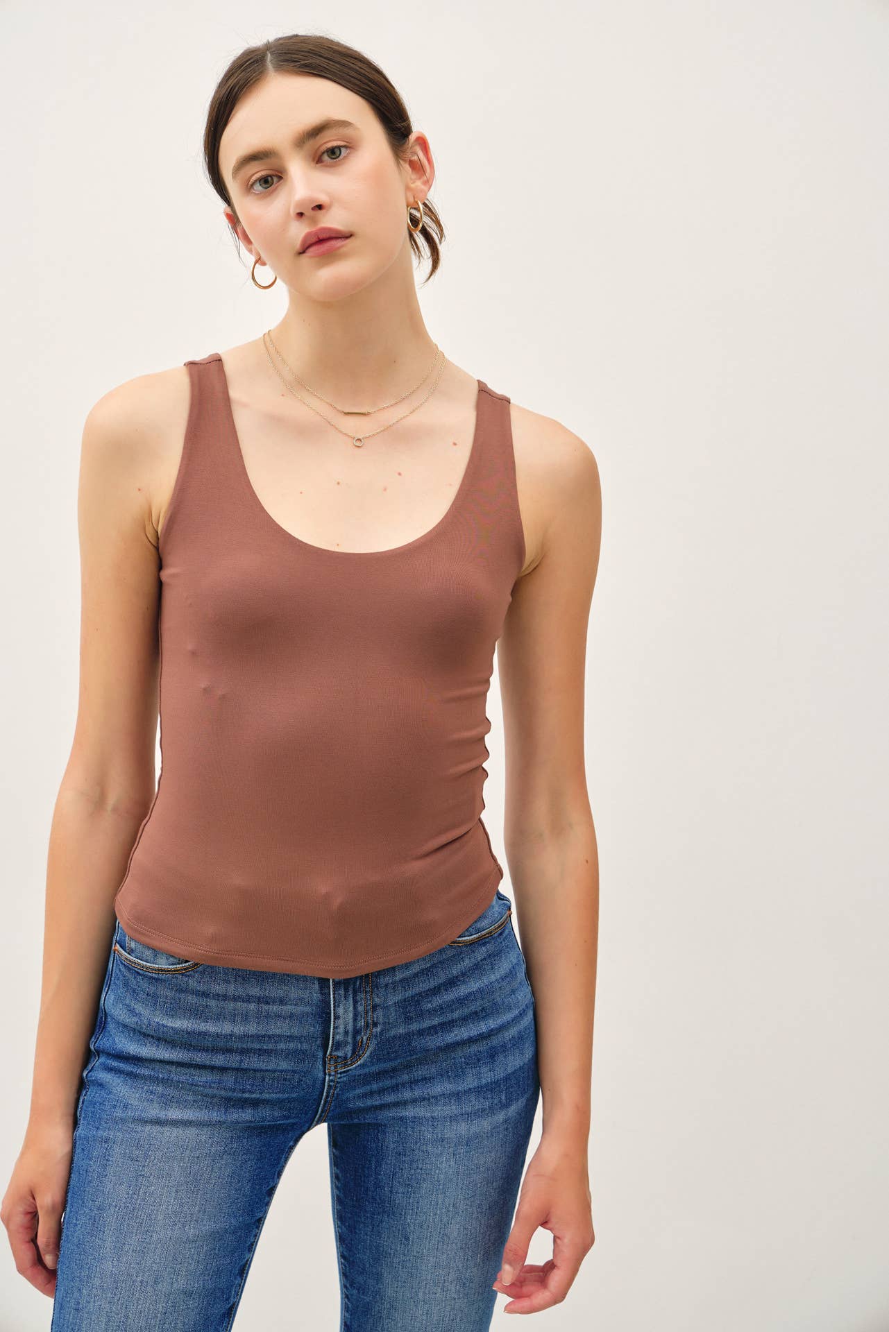 Scoop Neck Double Lined Tank