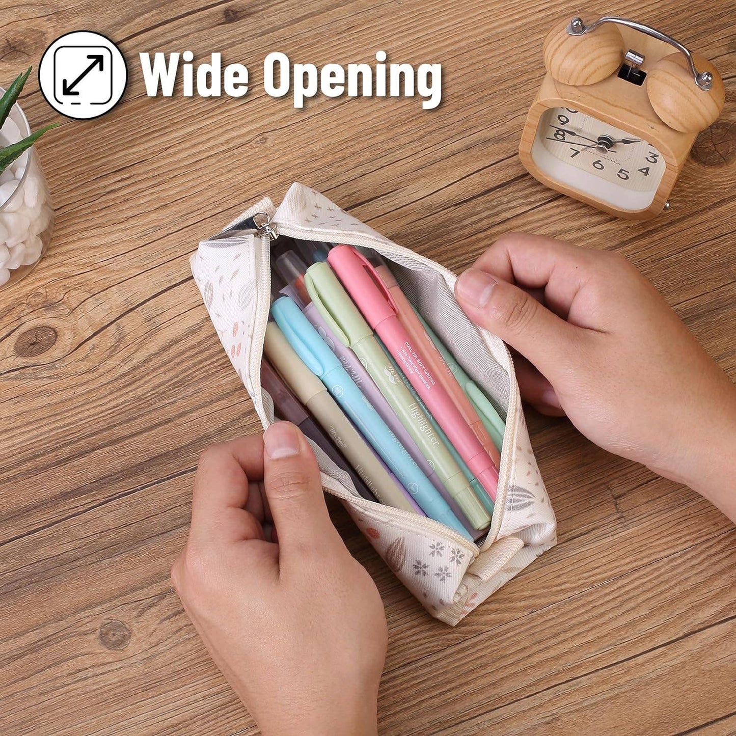 Pencil Case: Blue Floral