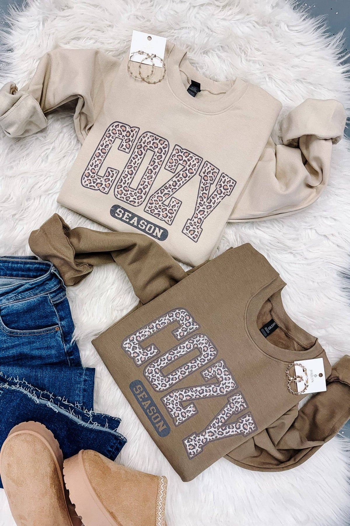 Leopard Cozy Season Crew