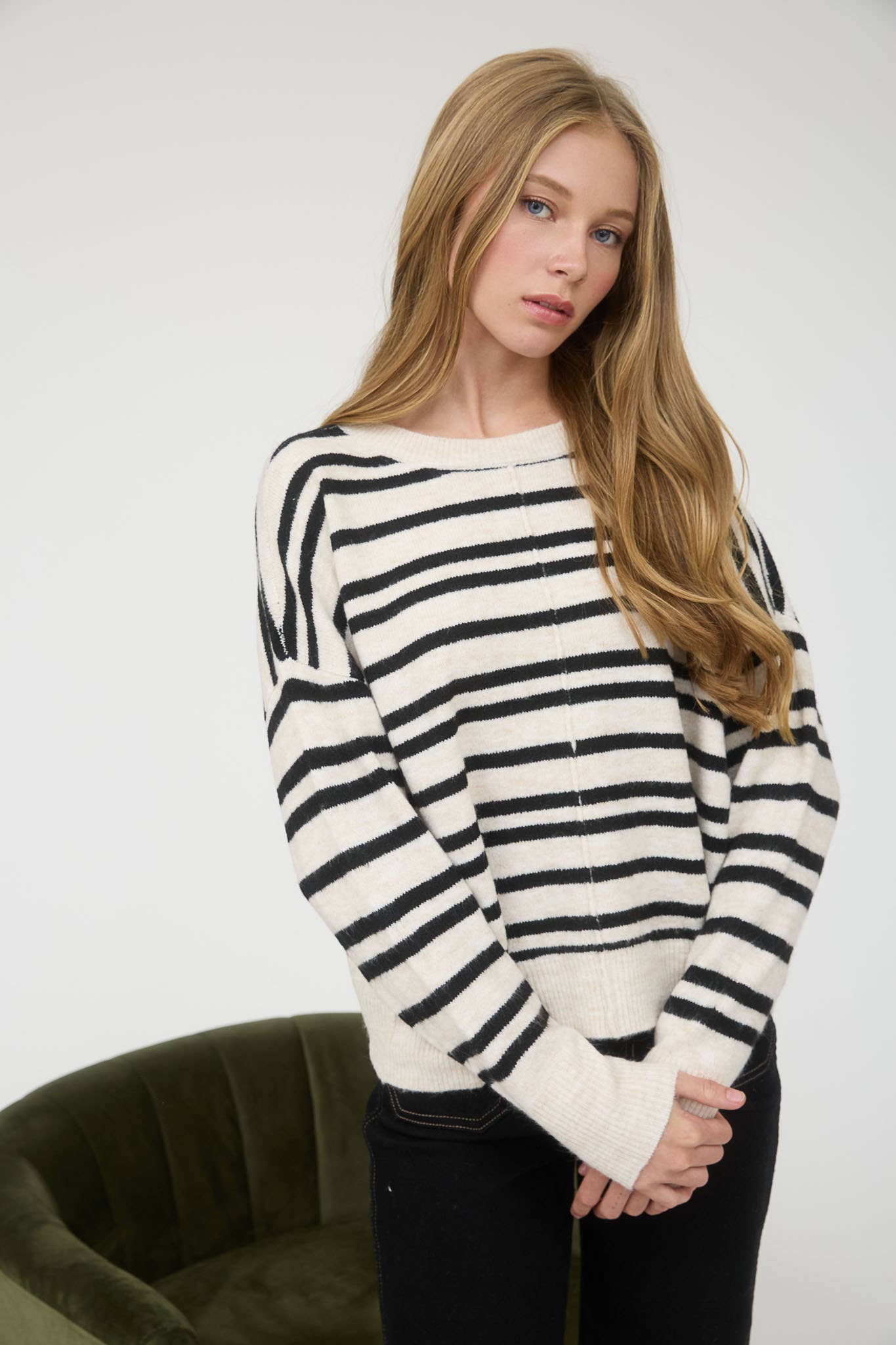 Coffee & Cream Striped Sweater