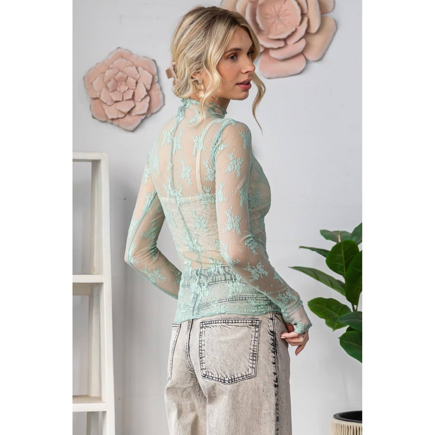 Lovely in Lace Long Sleeve Top