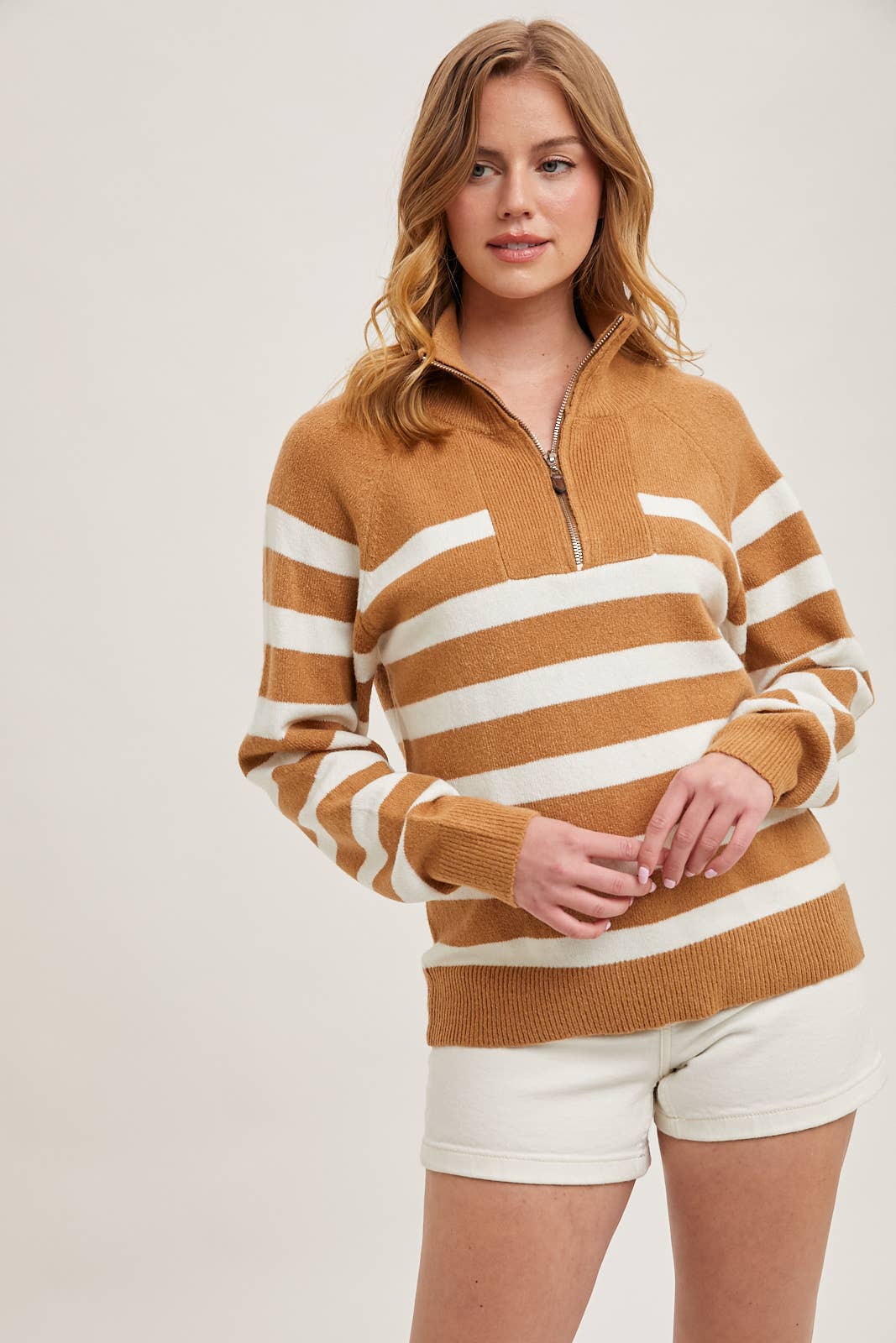 Danielle Striped Quarter Zip