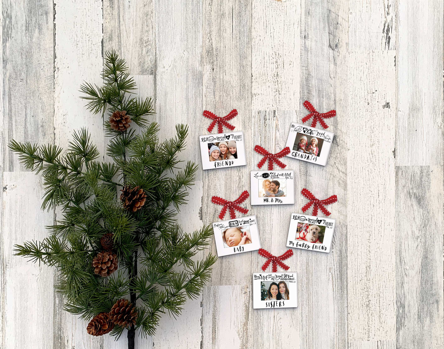 🎄LCP Ornament Frame Furry Friend Ribbon Hang