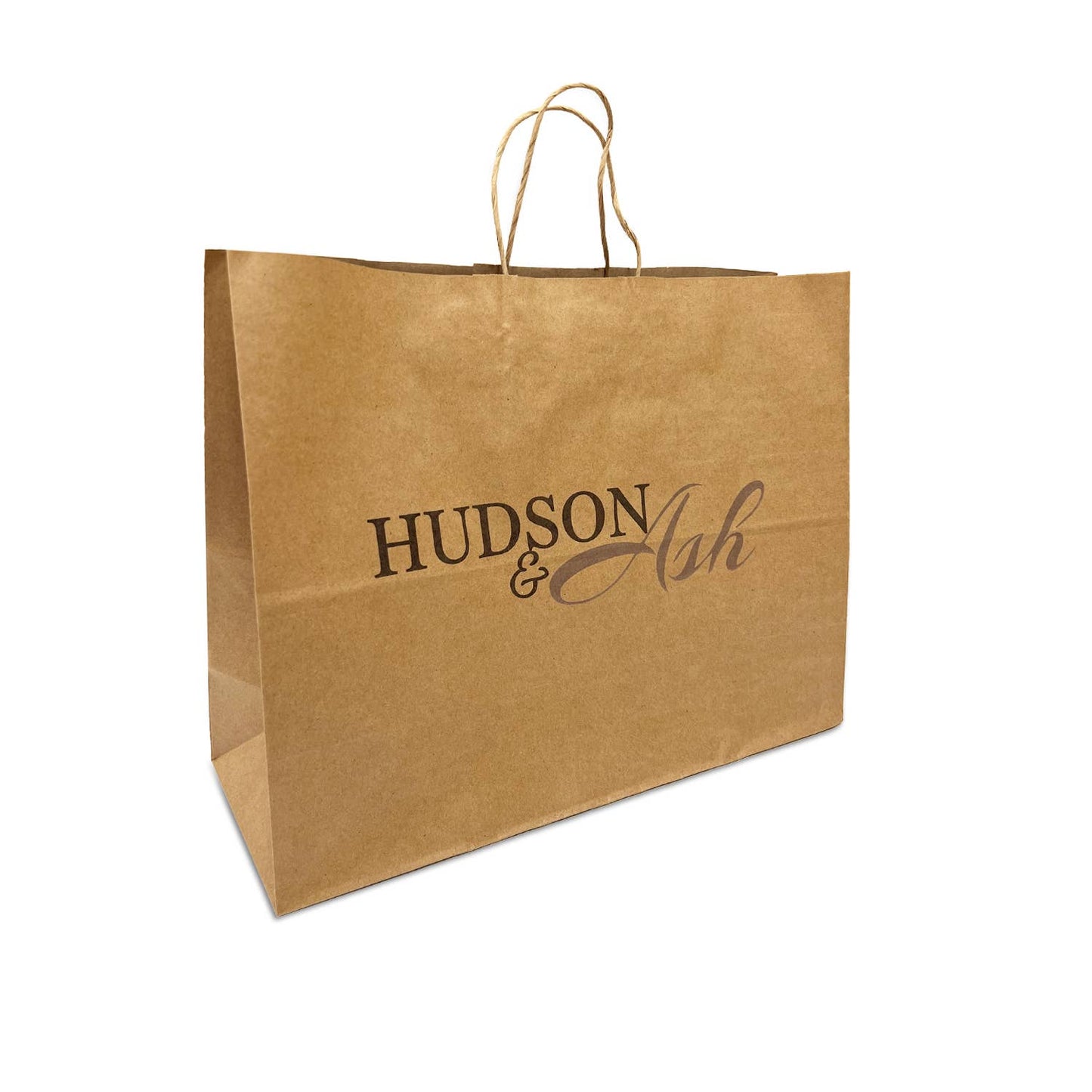 Custom Print Vogue 16x6x12 Kraft Paper Bag Twisted Handle