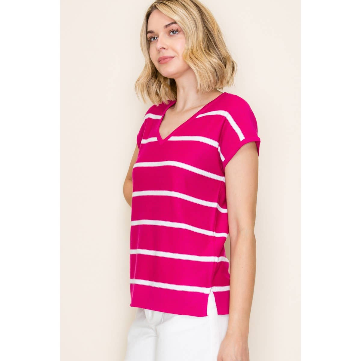 Sandy Oasis Striped Top
