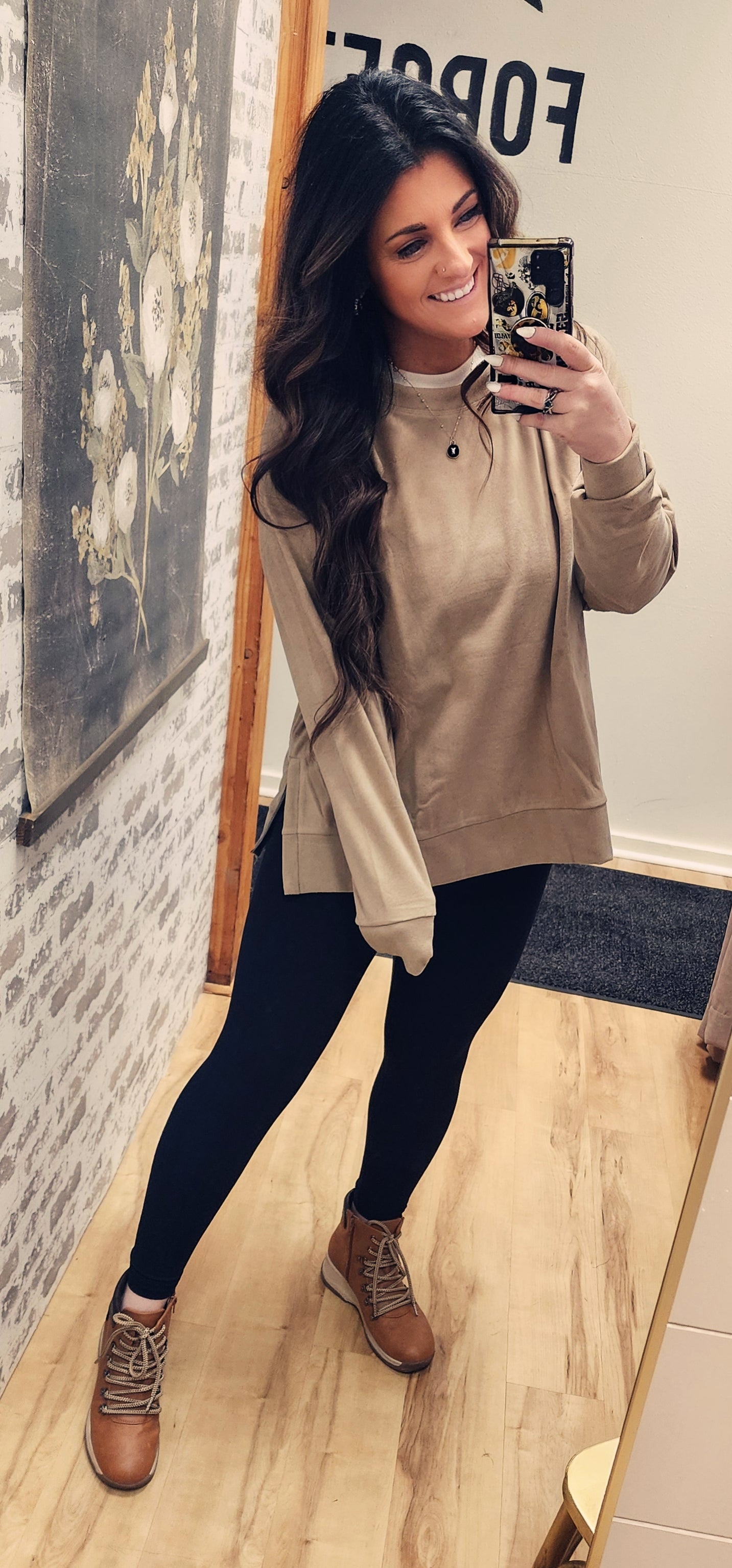Weekend Brushed Side Zip Raglan Sleeve