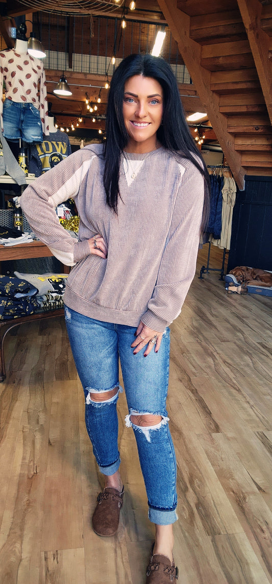 Hot Cocoa Ribbed Pullover