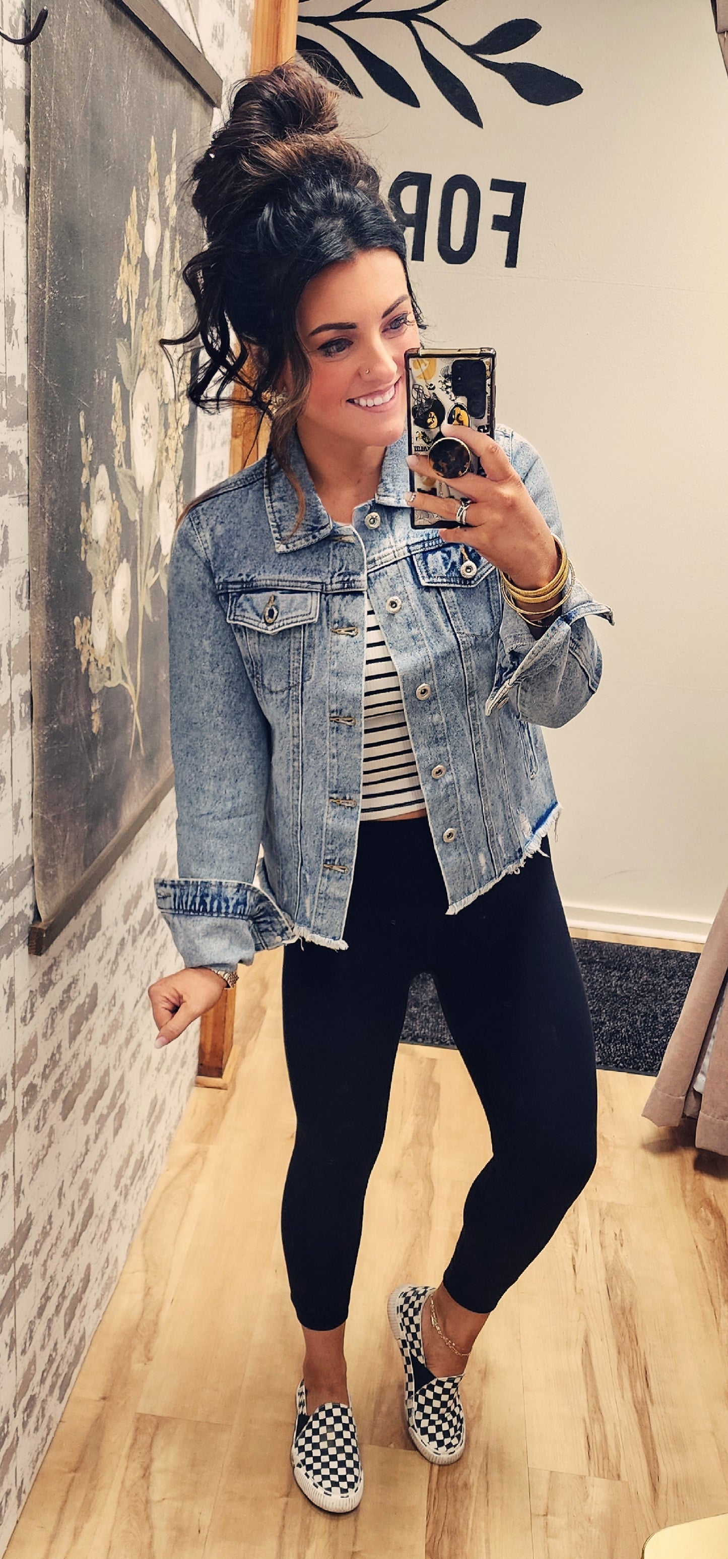 Distressed Denim Jacket