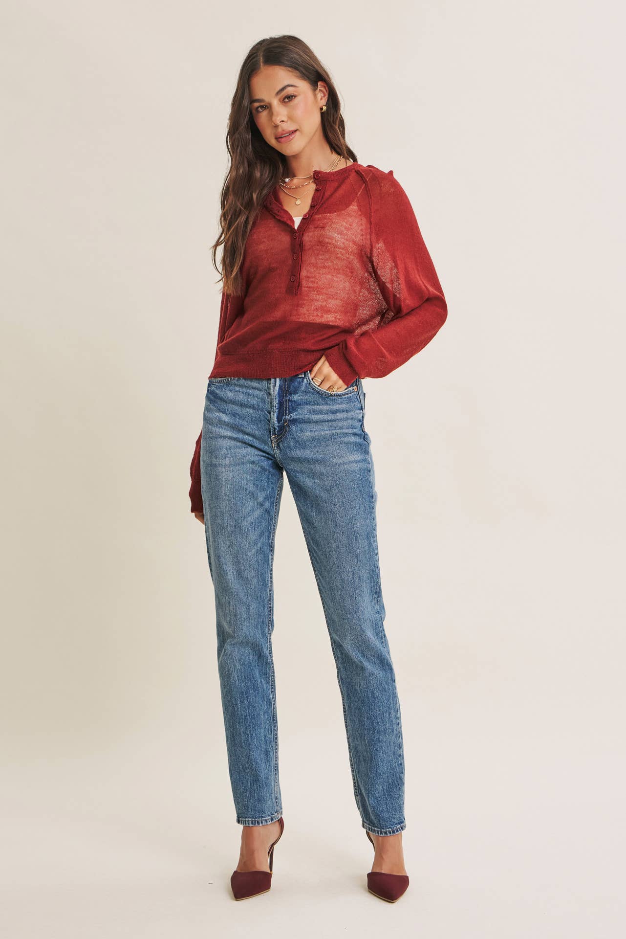 Autumn Sangria Henley