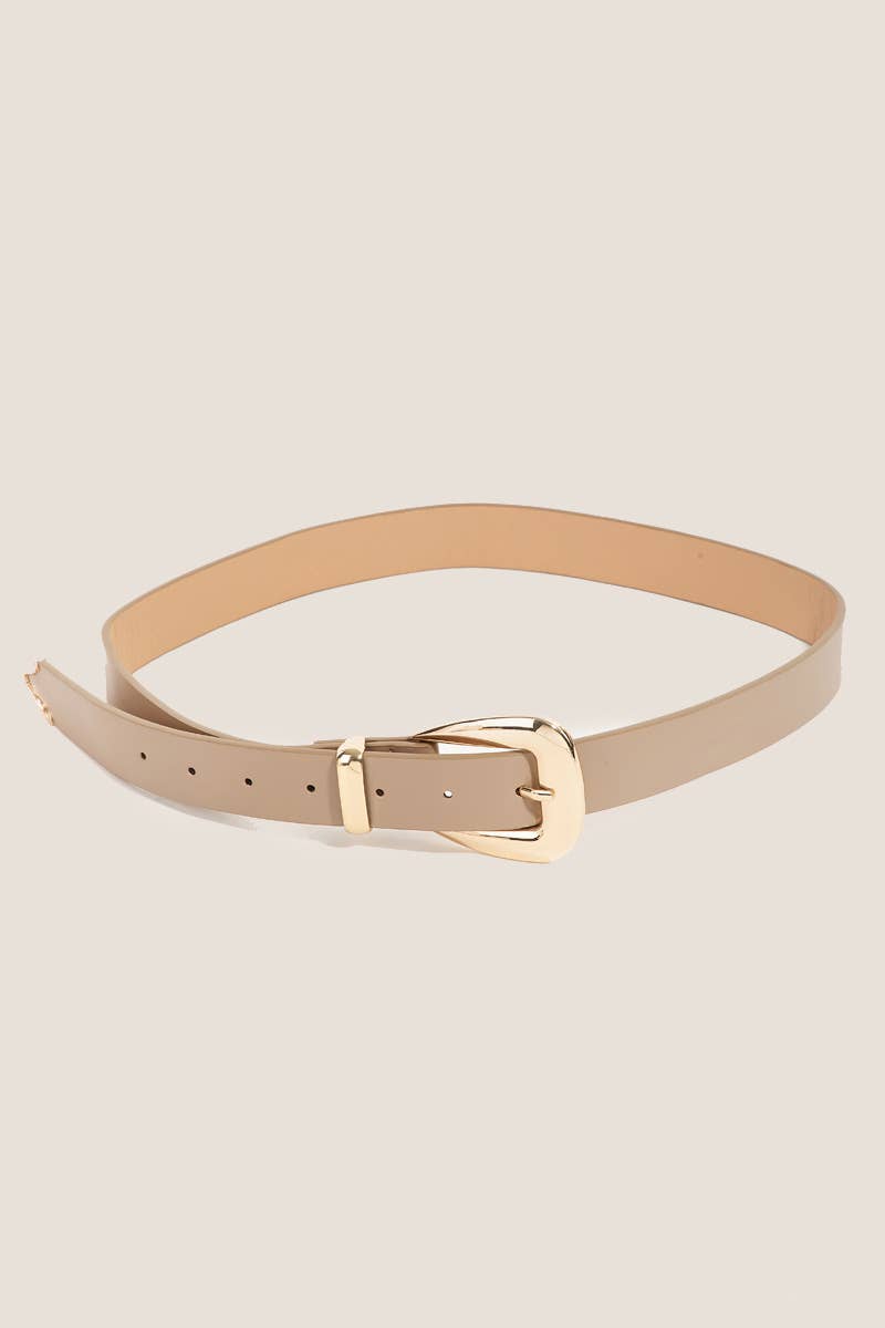 Smooth Vegan Leather Belt