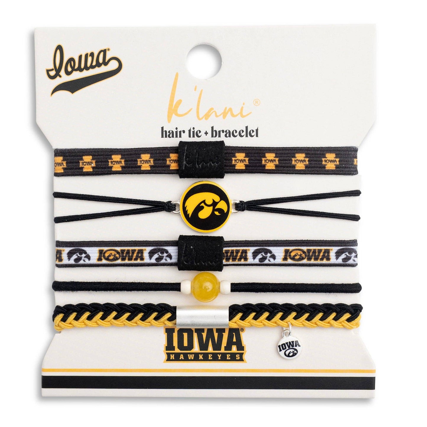 University of Iowa Game Day Hair Tie Bracelets