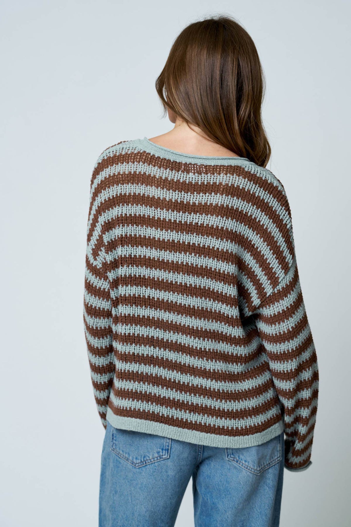 Reanna Raw Edge Vneck Sweater