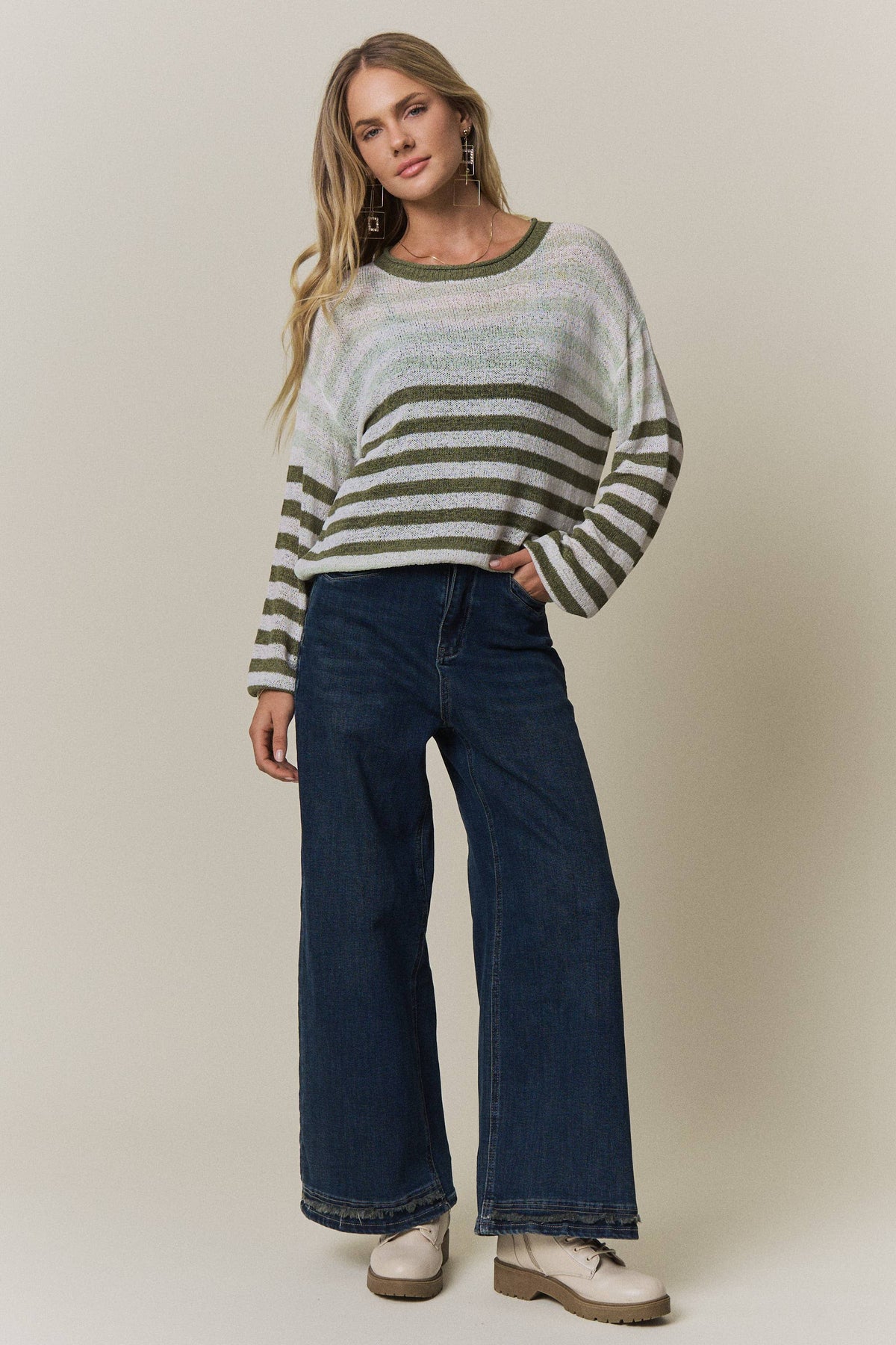 Fading into Fall Striped Sweater