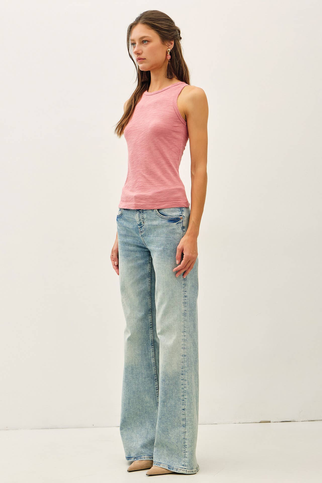 GARMENT DYED COTTON SLUB TANK TOP