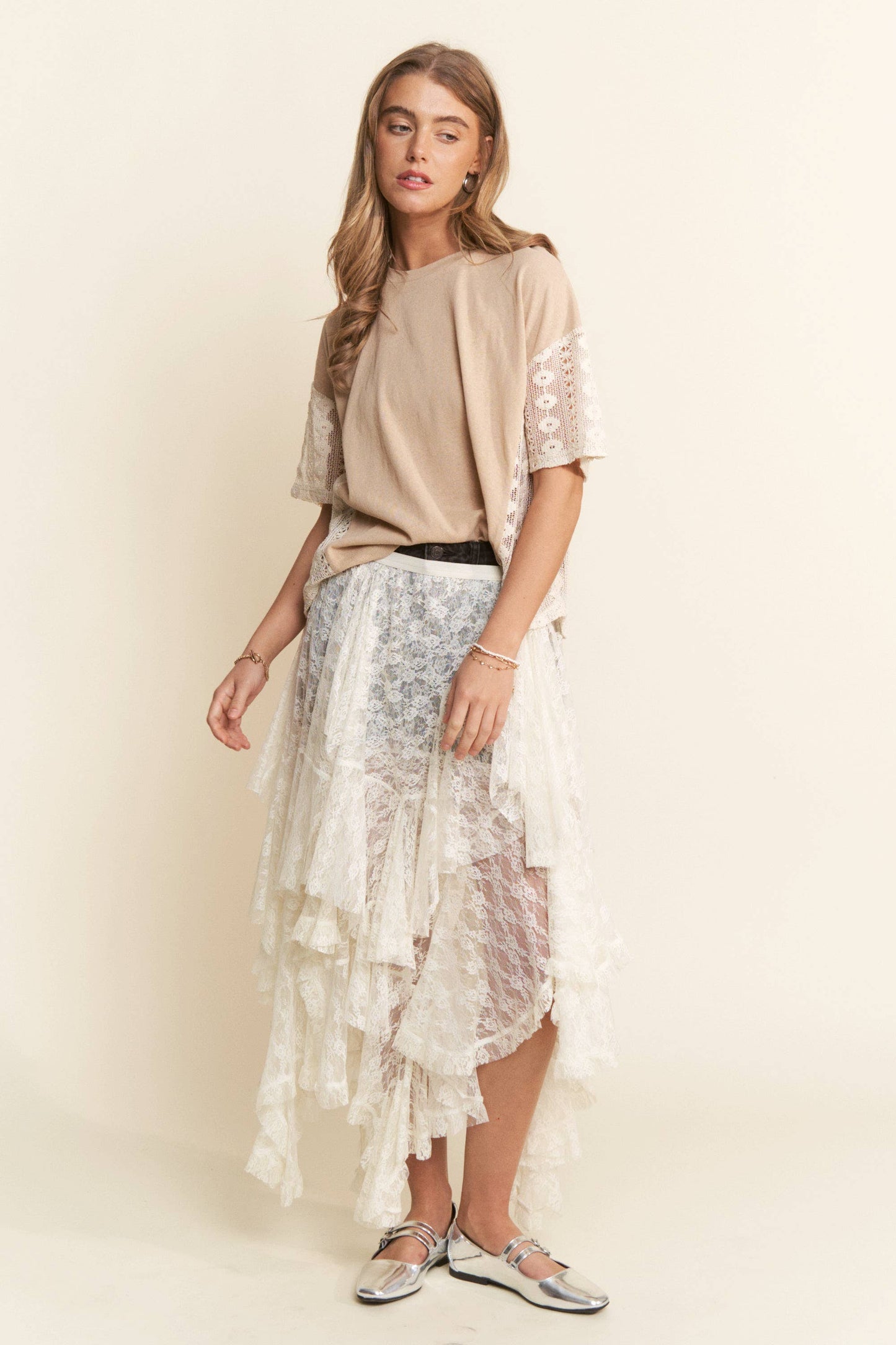 Wild Child Crochet Sleeve Top
