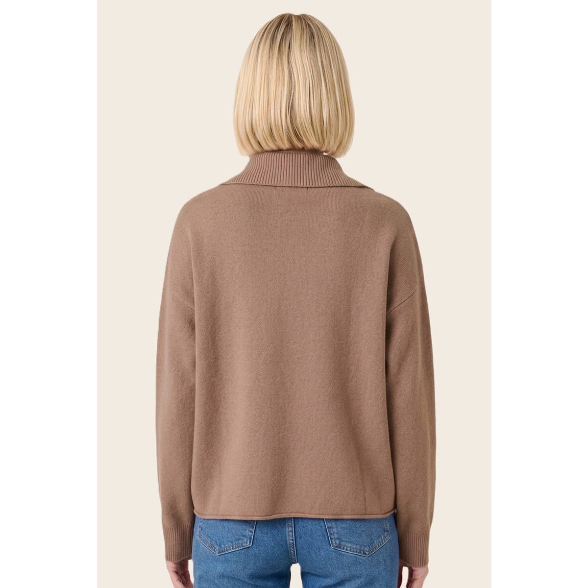 Mock Mockneck Zip Sweater