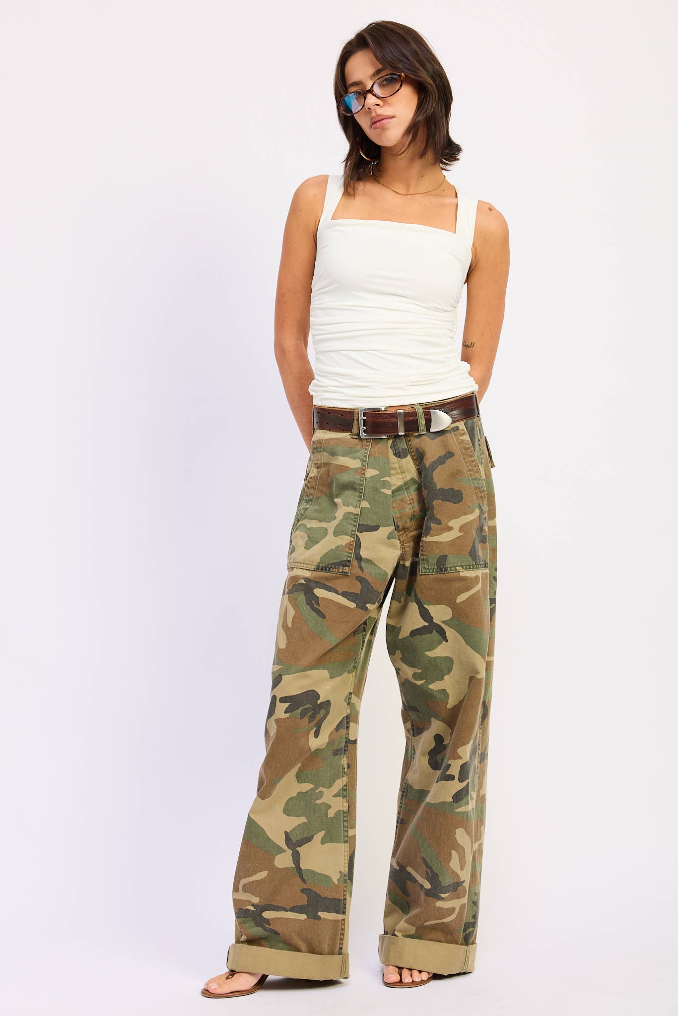 Clean Line Square Shirred Top