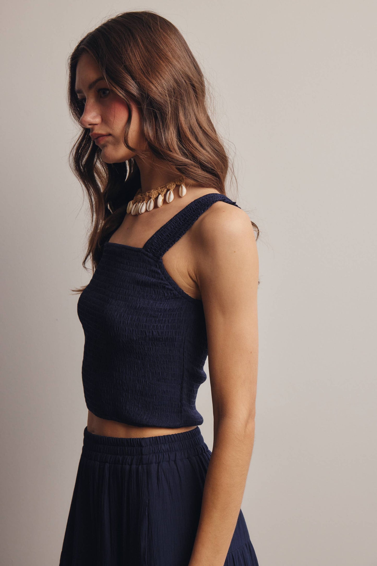 All Aboard Smocked Tank