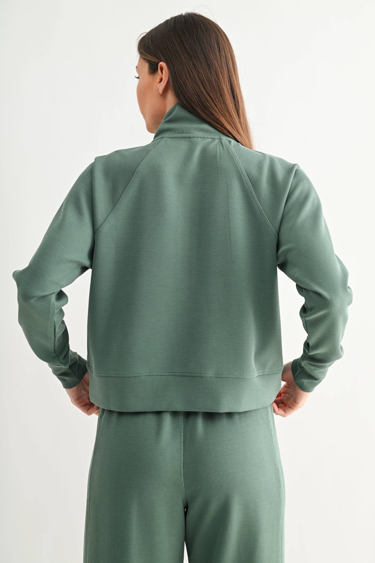 Luxe Sand Ribbed 1/4 Zip Sweater