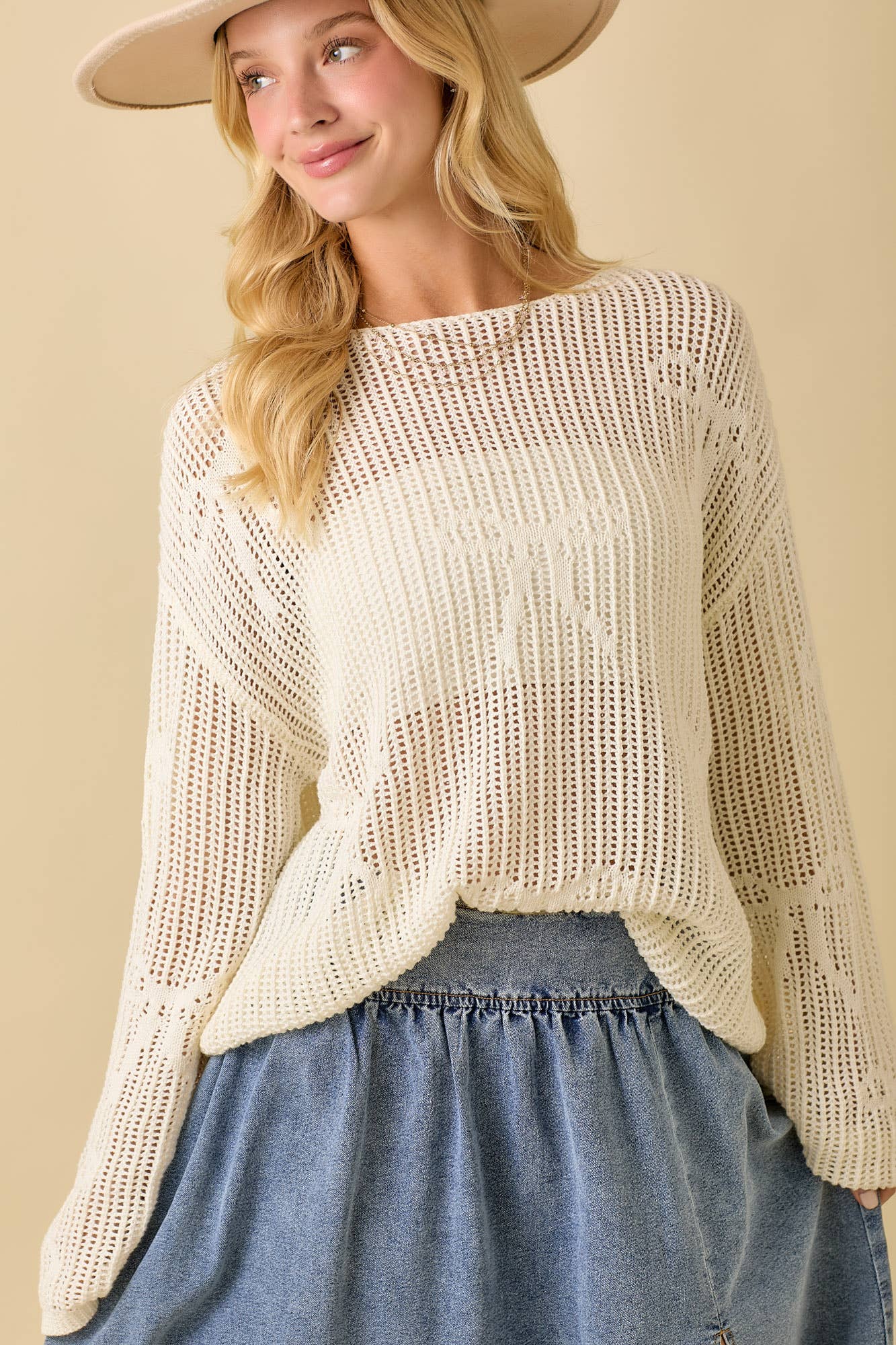Boat Neck Crochet Bow Top