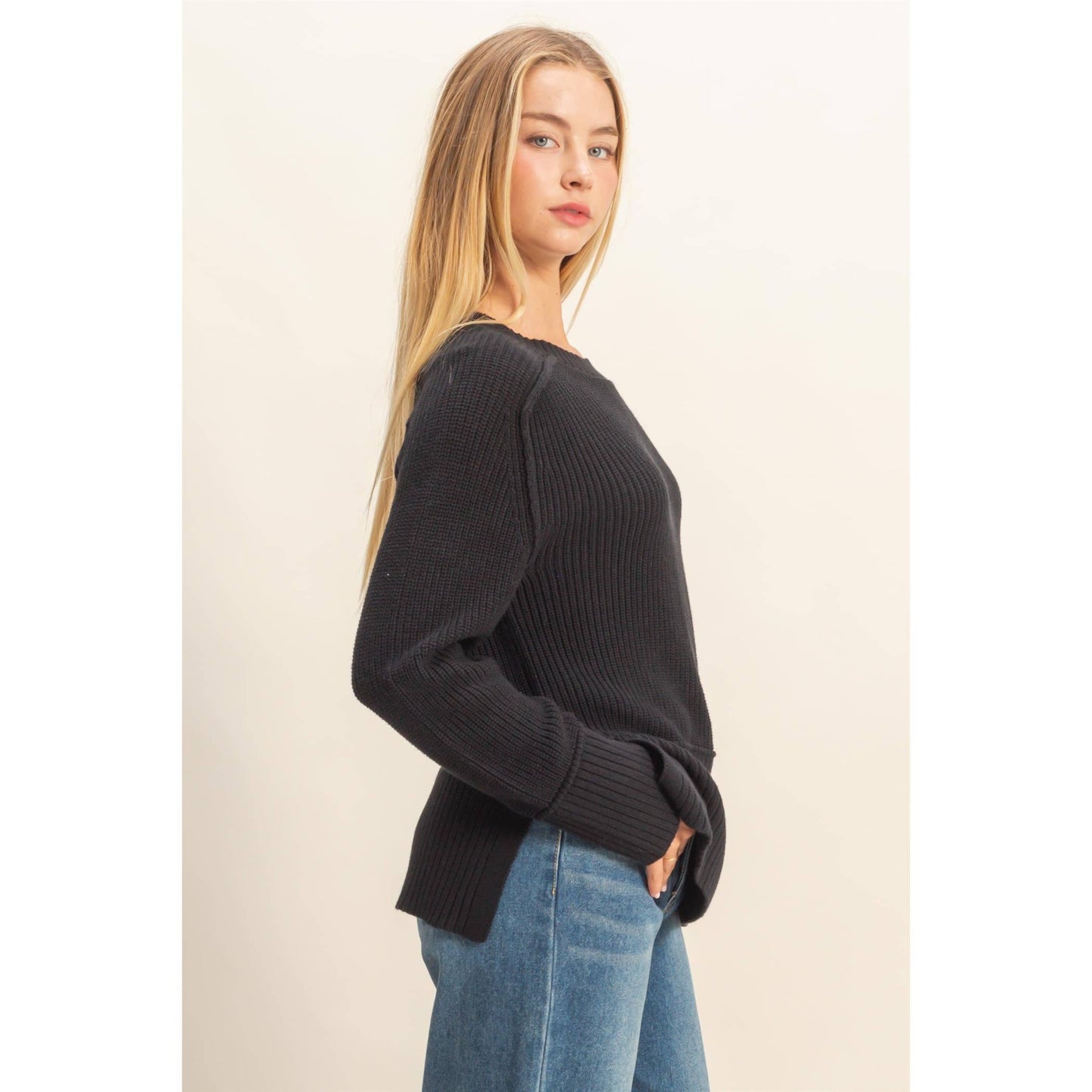 Chiara Side Slit Sweater