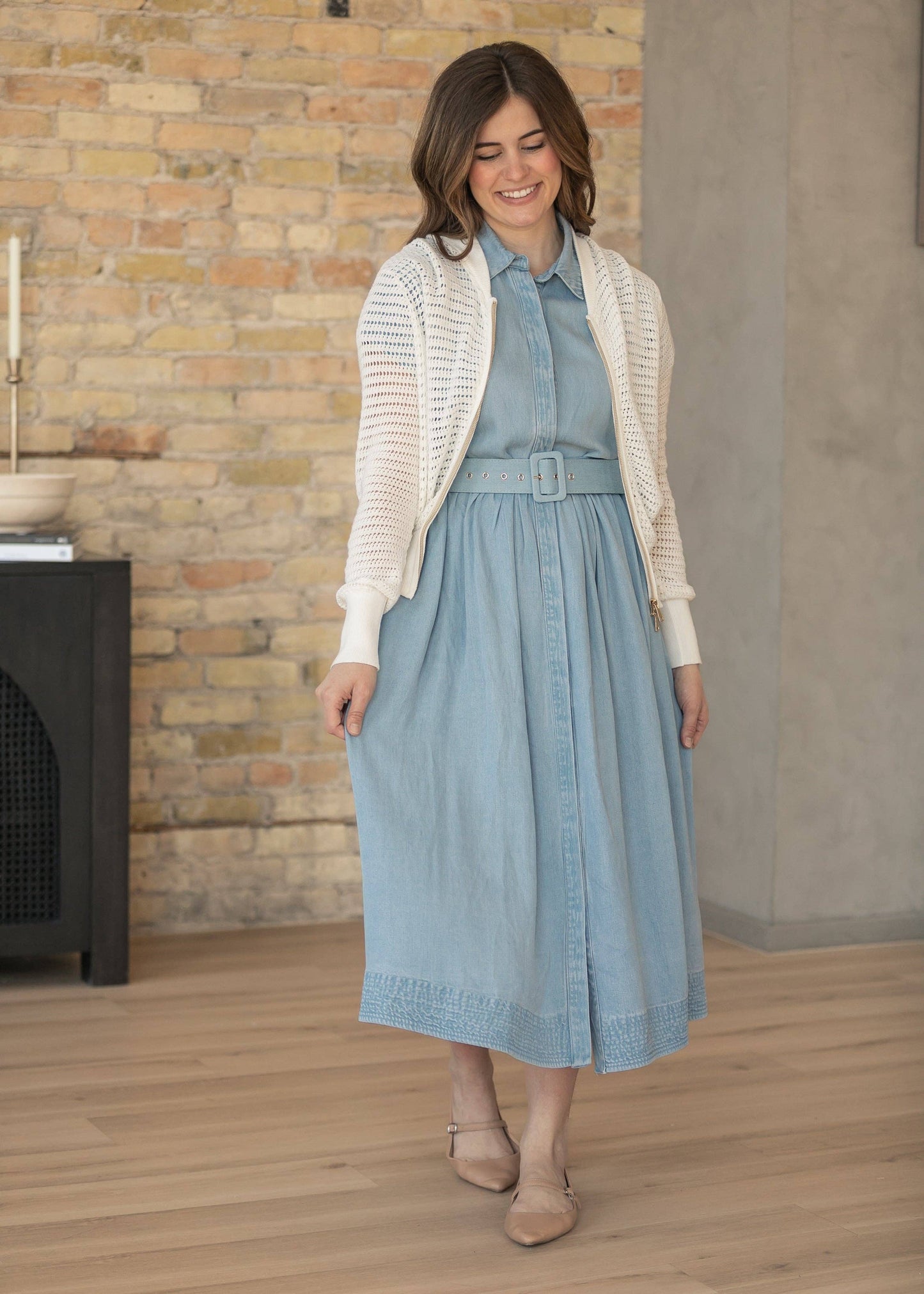 Tate Ivory Crochet Open Knit Cardigan