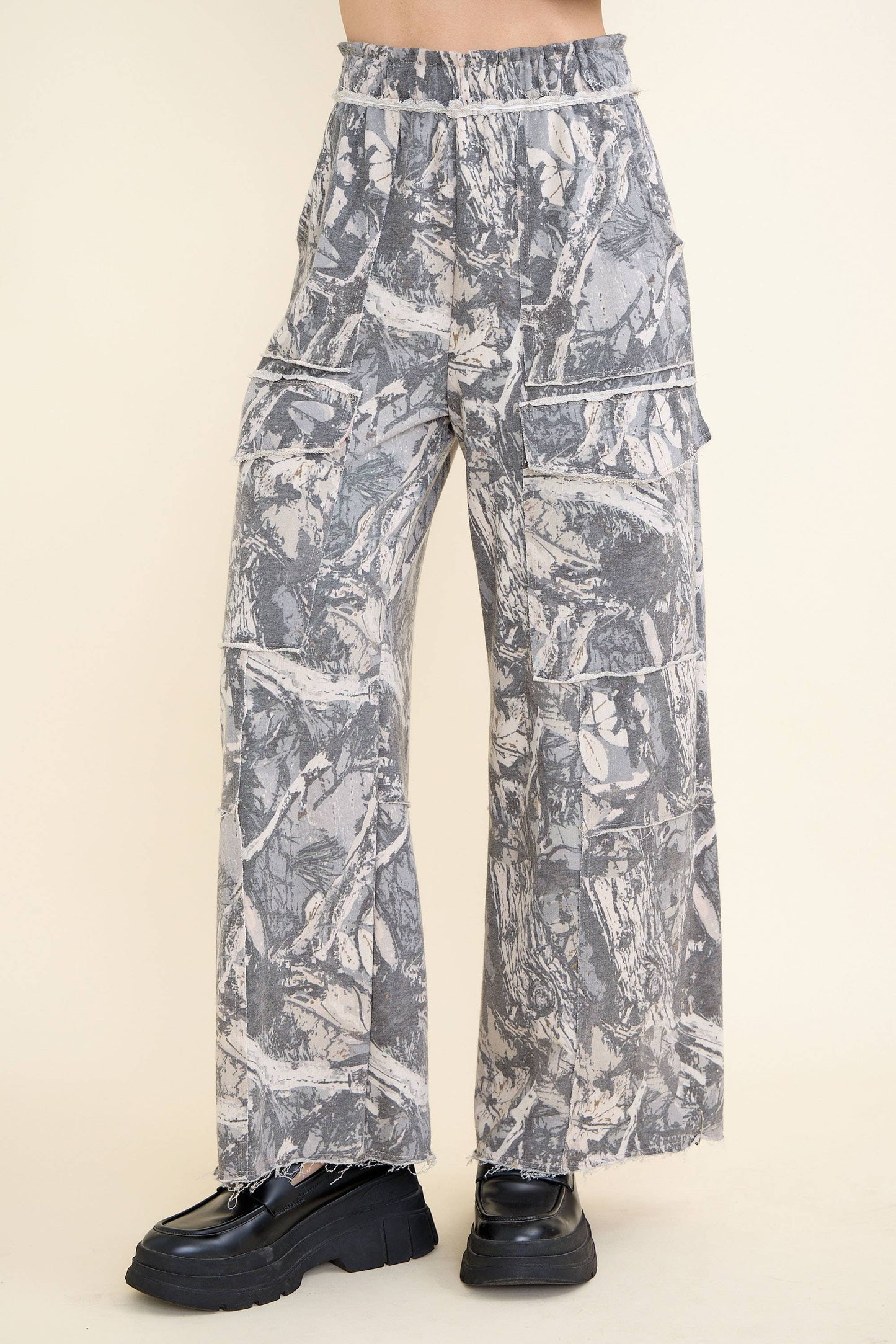 Camo Cargo Wide Leg Pants