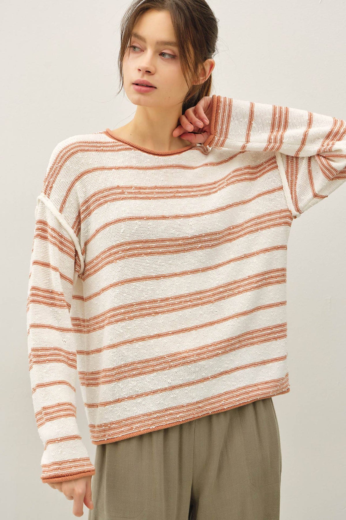 Field of Poppies Striped Sweater