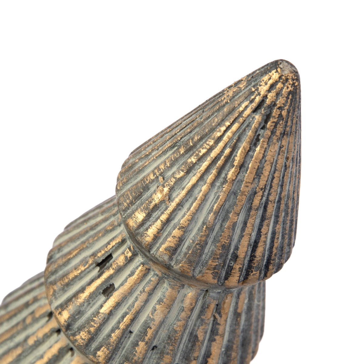 Weathered Gold Cement Christmas Tree Decor