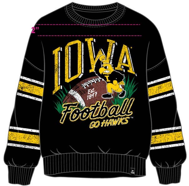Iowa Langford Multimedia OS Fleece Crew