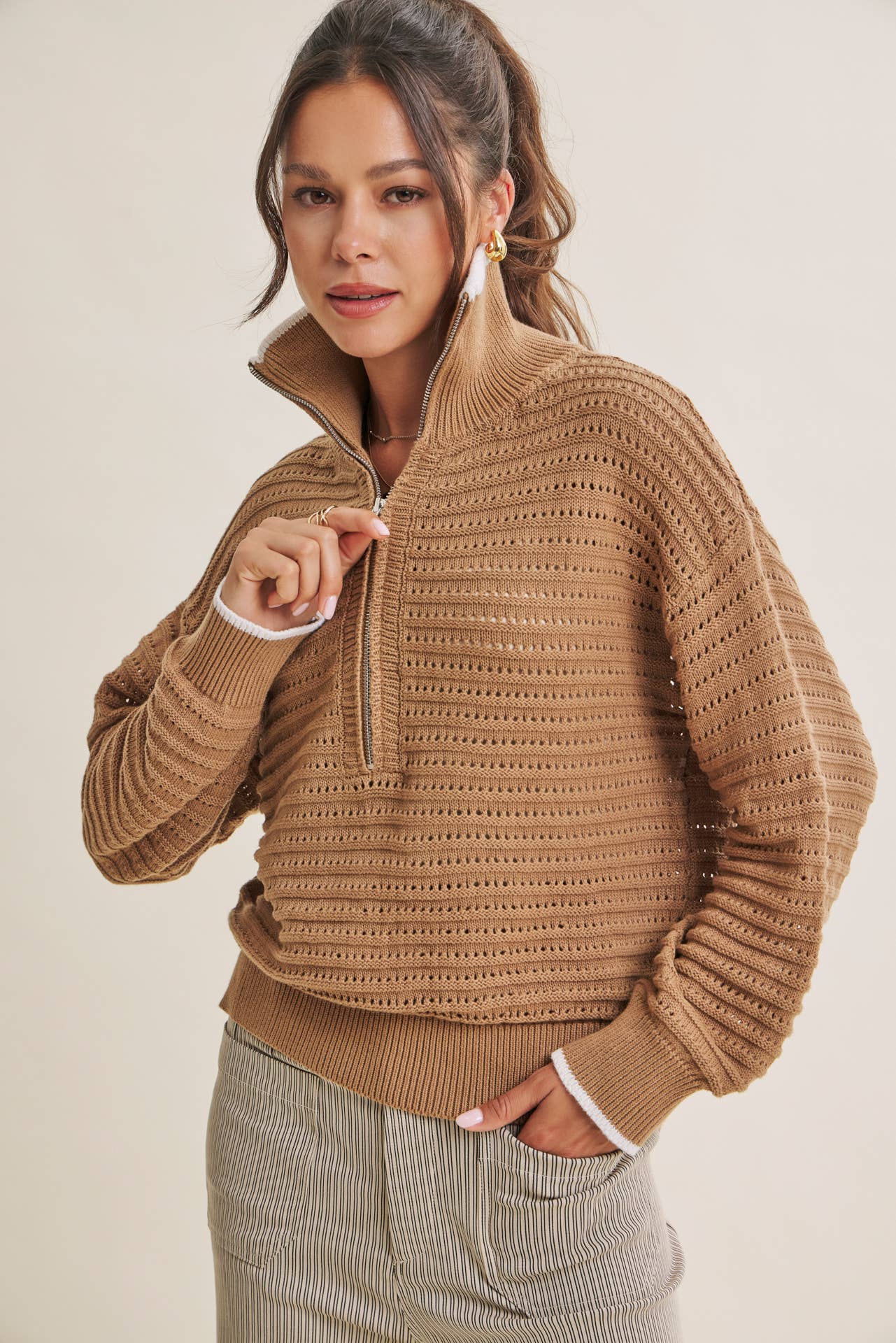 Mountain Air Crochet 1/4 Zip