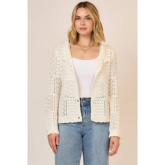Patchwork Knit Cardigan